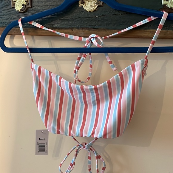 Nana The Brand Striped Bandeau Bikini Top Size Medium - Picture 11 of 12